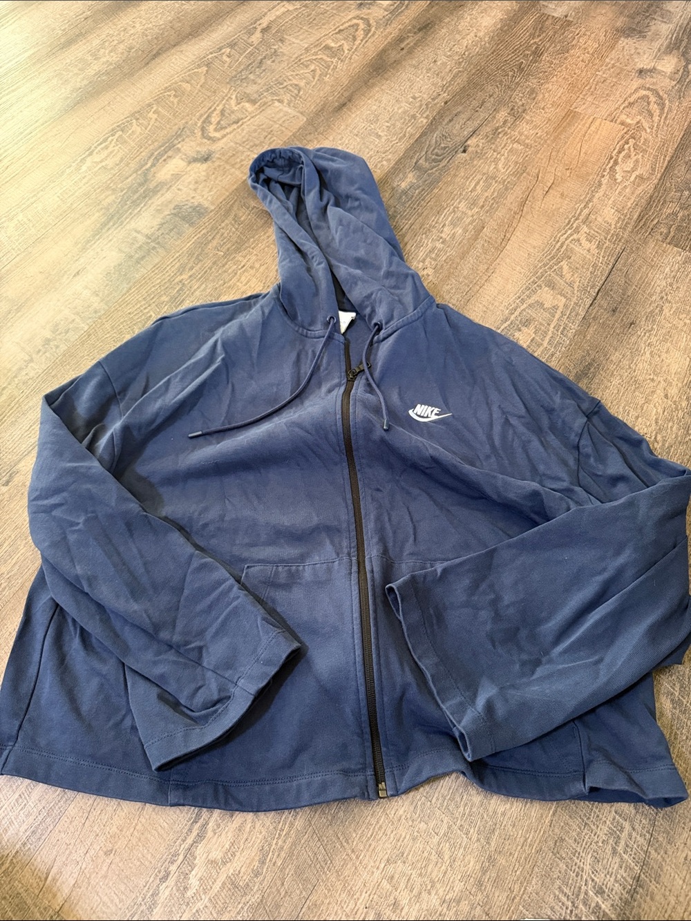 Nike womens Navy Blue Zip-Up Hoodie